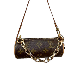 8.3” Gold Tone Bag charm round link strap